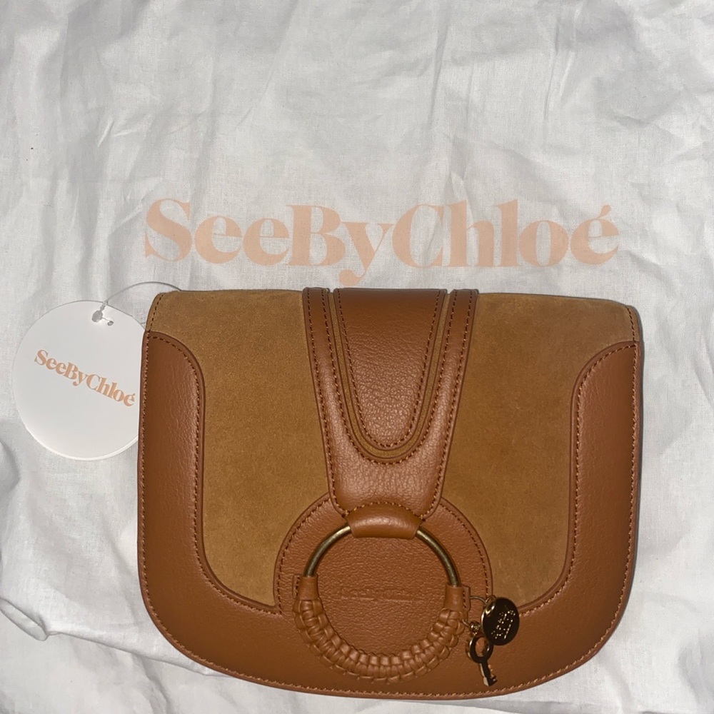 NWT See By Chloé Hana Mini Suede and Leather Crossbody